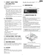 Предварительный просмотр 3 страницы Panasonic CQC8305U - AUTO RADIO/CD DECK Service Manual