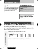 Preview for 4 page of Panasonic CQC8405U - AUTO RADIO/CD DECK Operating Instructions Manual