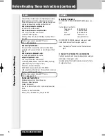 Preview for 6 page of Panasonic CQC8405U - AUTO RADIO/CD DECK Operating Instructions Manual