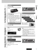 Предварительный просмотр 15 страницы Panasonic CQC8803U - AUTO RADIO/CD DECK-MULTI-LANG Operating Instructions Manual