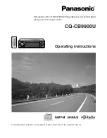 Panasonic CQCB9900U - AUTO RADIO/CD DECK Operating Instructions Manual preview