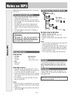 Предварительный просмотр 10 страницы Panasonic CQCM130U - MP3 CD RECEIVER Operating Instructions Manual