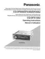 Panasonic CQDF200U - AUTO RADIO/CD DECK Operating Instructions Manual предпросмотр