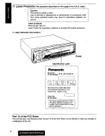 Предварительный просмотр 6 страницы Panasonic CQDF200U - AUTO RADIO/CD DECK Operating Instructions Manual