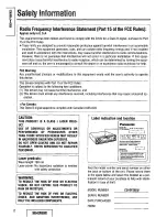 Предварительный просмотр 2 страницы Panasonic CQDF202U - AUTO RADIO/CD DECK Operating Instructions Manual