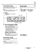 Предварительный просмотр 13 страницы Panasonic CQDF202U - AUTO RADIO/CD DECK Operating Instructions Manual