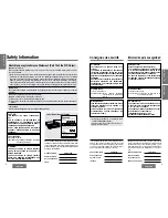 Preview for 2 page of Panasonic CQDF202U - AUTO RADIO/CD DECK Operating Instructions