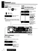 Предварительный просмотр 20 страницы Panasonic CQDF203U - AUTO RADIO/CD DECK Operating Instructions Manual