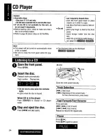 Предварительный просмотр 24 страницы Panasonic CQDF203U - AUTO RADIO/CD DECK Operating Instructions Manual