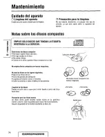 Предварительный просмотр 74 страницы Panasonic CQDF401U - AUTO RADIO/CD DECK Operating Instructions Manual