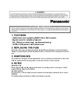 Preview for 3 page of Panasonic CQDF401U - AUTO RADIO/CD DECK Service Manual