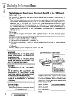 Предварительный просмотр 2 страницы Panasonic CQDF402U - AUTO RADIO/CD DECK Operating Instructions Manual