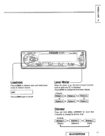 Предварительный просмотр 11 страницы Panasonic CQDF402U - AUTO RADIO/CD DECK Operating Instructions Manual