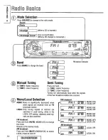 Предварительный просмотр 14 страницы Panasonic CQDF402U - AUTO RADIO/CD DECK Operating Instructions Manual