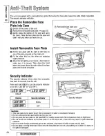 Предварительный просмотр 24 страницы Panasonic CQDF402U - AUTO RADIO/CD DECK Operating Instructions Manual