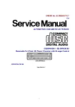 Panasonic CQDF402U - AUTO RADIO/CD DECK Service Manual preview