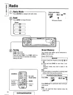 Предварительный просмотр 16 страницы Panasonic CQDF601U - AUTO RADIO/CD DECK Operating Instructions Manual