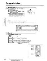 Предварительный просмотр 84 страницы Panasonic CQDF601U - AUTO RADIO/CD DECK Operating Instructions Manual