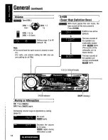 Предварительный просмотр 18 страницы Panasonic CQDF783U - AUTO RADIO/CD DECK Operating Instructions Manual