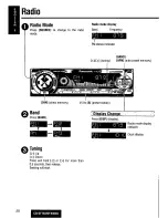 Предварительный просмотр 20 страницы Panasonic CQDF783U - AUTO RADIO/CD DECK Operating Instructions Manual