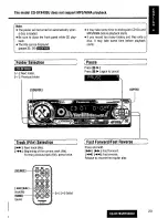 Предварительный просмотр 23 страницы Panasonic CQDF783U - AUTO RADIO/CD DECK Operating Instructions Manual