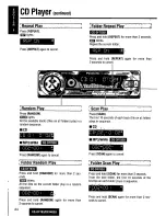 Предварительный просмотр 24 страницы Panasonic CQDF783U - AUTO RADIO/CD DECK Operating Instructions Manual