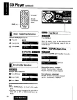 Предварительный просмотр 26 страницы Panasonic CQDF783U - AUTO RADIO/CD DECK Operating Instructions Manual