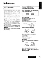 Предварительный просмотр 43 страницы Panasonic CQDF783U - AUTO RADIO/CD DECK Operating Instructions Manual