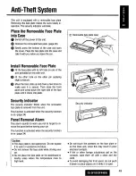 Предварительный просмотр 49 страницы Panasonic CQDF783U - AUTO RADIO/CD DECK Operating Instructions Manual