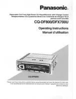 Предварительный просмотр 1 страницы Panasonic CQDF800U - AUTO RADIO/CD DECK Operating Instructions Manual