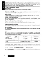 Предварительный просмотр 2 страницы Panasonic CQDF800U - AUTO RADIO/CD DECK Operating Instructions Manual