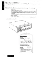 Предварительный просмотр 6 страницы Panasonic CQDF800U - AUTO RADIO/CD DECK Operating Instructions Manual