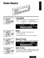 Предварительный просмотр 11 страницы Panasonic CQDF800U - AUTO RADIO/CD DECK Operating Instructions Manual