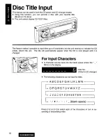 Предварительный просмотр 18 страницы Panasonic CQDF800U - AUTO RADIO/CD DECK Operating Instructions Manual