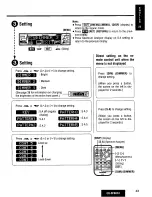 Предварительный просмотр 43 страницы Panasonic CQDF802U - AUTO RADIO/CD DECK Operating Instructions Manual