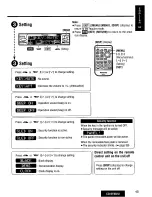 Предварительный просмотр 45 страницы Panasonic CQDF802U - AUTO RADIO/CD DECK Operating Instructions Manual