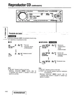 Preview for 116 page of Panasonic CQDF903U - Sirius® Radio-Ready CD... Operating Instructions Manual