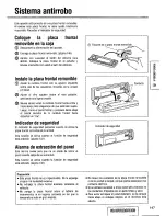 Preview for 147 page of Panasonic CQDF903U - Sirius® Radio-Ready CD... Operating Instructions Manual