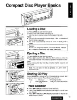 Предварительный просмотр 13 страницы Panasonic CQDFX700U - AUTO RADIO/CD DECK Operating Instructions Manual