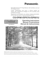 Panasonic CQDFX701U - AUTO RADIO/CD DECK Operating Instructions Manual предпросмотр