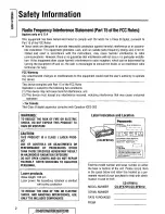 Предварительный просмотр 2 страницы Panasonic CQDFX701U - AUTO RADIO/CD DECK Operating Instructions Manual