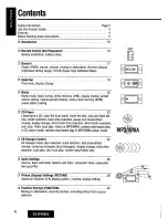 Предварительный просмотр 6 страницы Panasonic CQDFX883U - AUTO RADIO/CD DECK Operating Instructions Manual