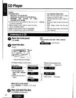 Предварительный просмотр 22 страницы Panasonic CQDFX883U - AUTO RADIO/CD DECK Operating Instructions Manual