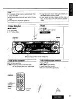 Предварительный просмотр 23 страницы Panasonic CQDFX883U - AUTO RADIO/CD DECK Operating Instructions Manual