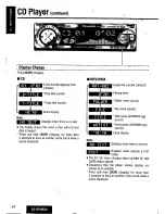 Предварительный просмотр 24 страницы Panasonic CQDFX883U - AUTO RADIO/CD DECK Operating Instructions Manual