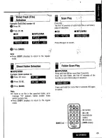 Предварительный просмотр 25 страницы Panasonic CQDFX883U - AUTO RADIO/CD DECK Operating Instructions Manual