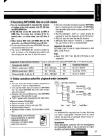 Предварительный просмотр 27 страницы Panasonic CQDFX883U - AUTO RADIO/CD DECK Operating Instructions Manual