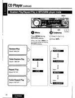 Предварительный просмотр 30 страницы Panasonic CQDFX883U - AUTO RADIO/CD DECK Operating Instructions Manual