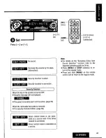 Предварительный просмотр 41 страницы Panasonic CQDFX883U - AUTO RADIO/CD DECK Operating Instructions Manual