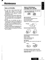 Предварительный просмотр 49 страницы Panasonic CQDFX883U - AUTO RADIO/CD DECK Operating Instructions Manual